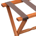 Light Walnut Straight Leg Wood Luggage Rack