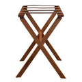 Light Walnut Straight Leg Wood Luggage Rack