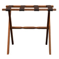 Light Walnut Straight Leg Wood Luggage Rack