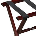 Rich Mahogany Straight Leg Wood Luggage Rack