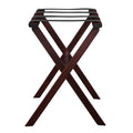 Rich Mahogany Straight Leg Wood Luggage Rack