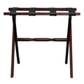 Rich Mahogany Straight Leg Wood Luggage Rack