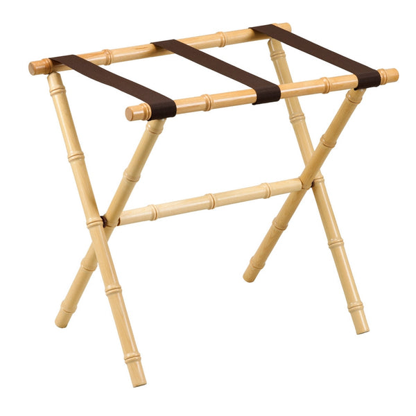 Natural Bamboo Inspired Wood Luggage Rack