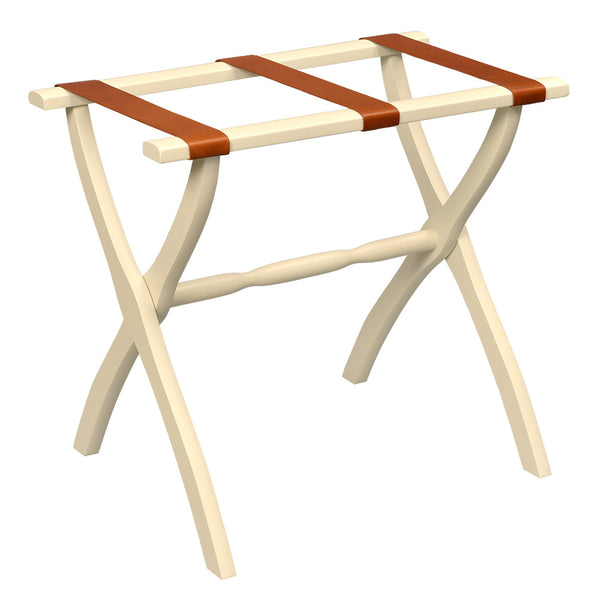 Ivory Contour Leg Wood Luggage Rack