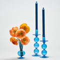 Bella Short Candle Holder in Blue