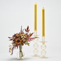 Iris Tall Candle Holder in Champagne