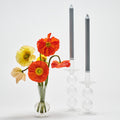 Iris Tall Candle Holder in Clear