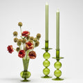 Iris Tall Candle Holder in Olive