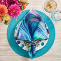 Splash Napkin in Blue & Seafoam