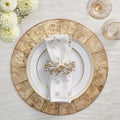 Round Capiz Placemat in Champagne