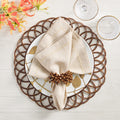 Royal Palm Napkin Ring in Brown & Gold