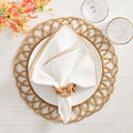 Casbah Napkin in White & Natural