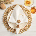 Casbah Napkin in White & Natural