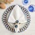 Casbah Napkin in White & Blue