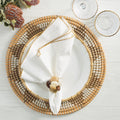 Casbah Napkin in White & Natural