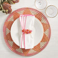 Pop Rocks Napkin Ring in Pink & Orange