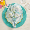 Mira Napkin in Seafoam & Green