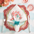 Reef Chic Placemat in White, Coral & Turquoise