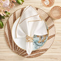 Casbah Napkin in White & Natural