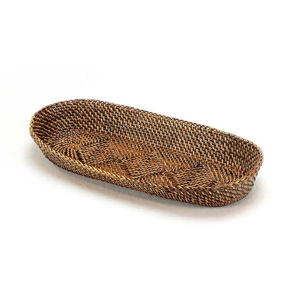 Oval Bread Basket with Caterpillar, Medium