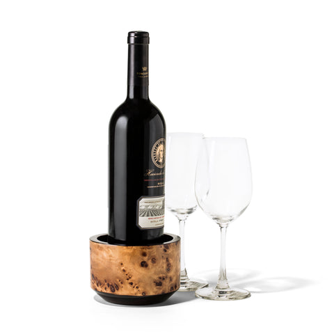 Burl Veneer Bottle Holder