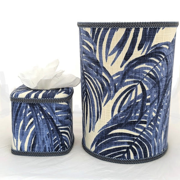 Blue Palm Fern Vanity Set