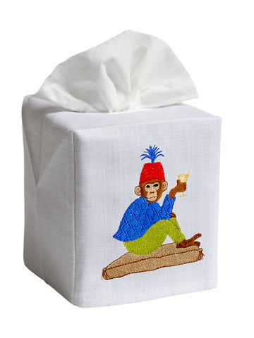 Martini Monkey Fez Tissue Box Cover