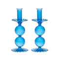 Bella Short Candle Holder in Blue