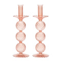 Iris Tall Candle Holder in Blush