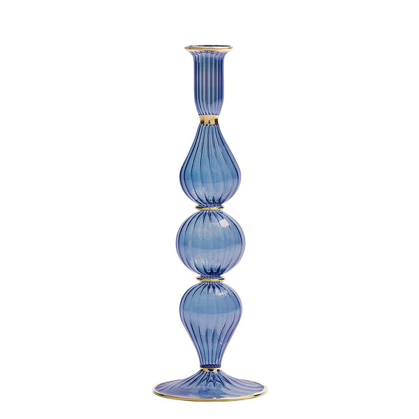 Ripple Candle Holder in Blue