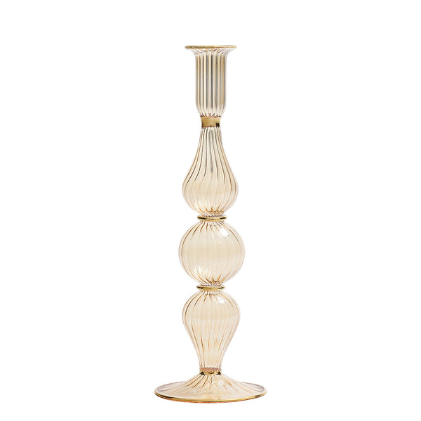 Ripple Candle Holder in Champagne