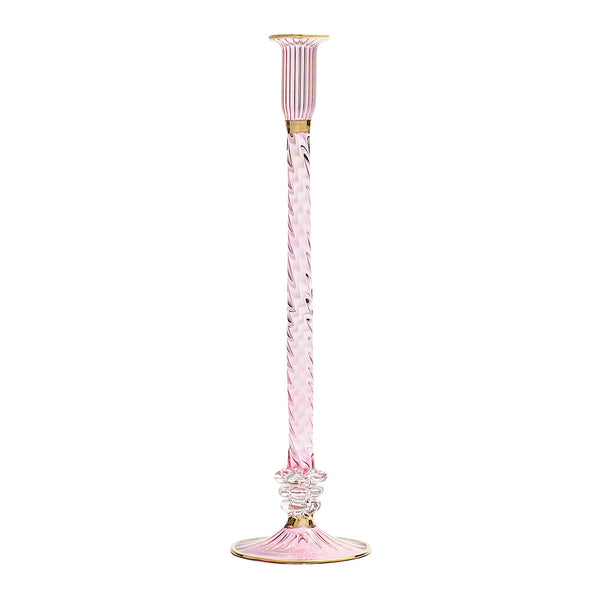 Braid Candle Holder in Pink