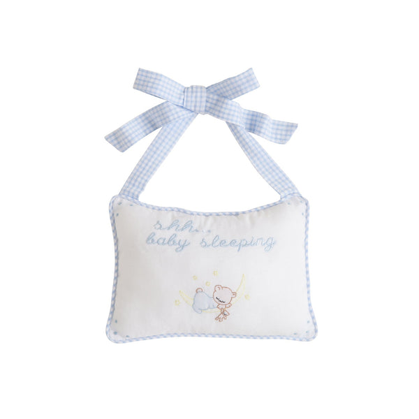 Baby Sleeping Door Pillow Blue