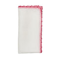 Knotted Edge Napkins in White, Pink & Blush