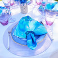 Splash Napkin in Blue & Seafoam