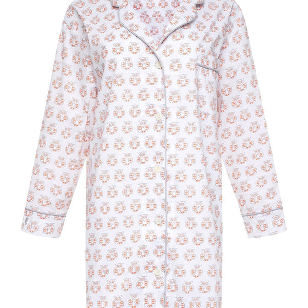 Coral Grey Owl Nightshirt