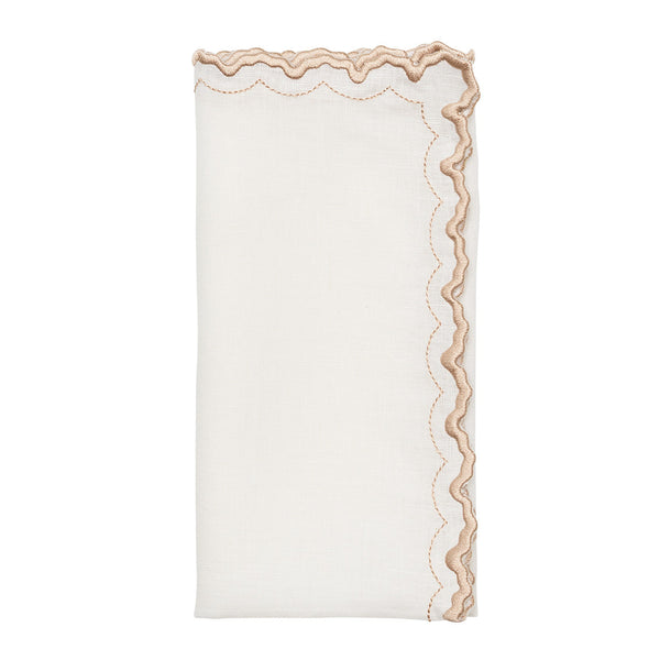 Arches Napkin in White & Natural