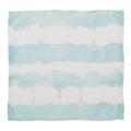 Watercolor Stripe Napkin in White & Seafoam