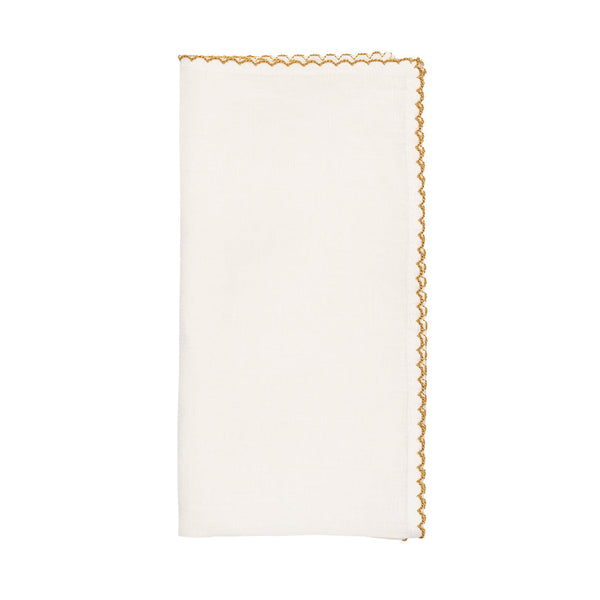 Casbah Napkin in White & Natural