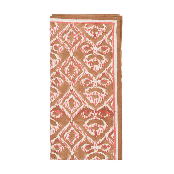 Alfresco Napkin in Brown & Orange