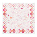 Malta Napkin in White, Pink & Orange