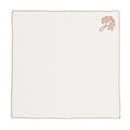 Royal Palm Napkin in White & Brown