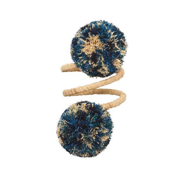 Casbah Napkin Ring in Natural & Blue