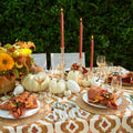 Watercolor Ikat Tablecloth in Rust