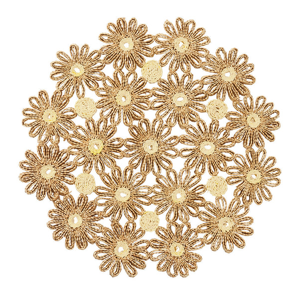 Daisy Placemat in Natural & Ivory