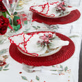 Holiday Twist Napkin Ring in White, Red & Green