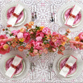 Casbah Napkin in White & Pink