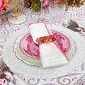 Casbah Napkin in White & Pink