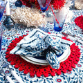 Majorelle Napkin in Red, White & Blue