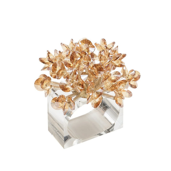 Aster Napkin Ring in Champagne